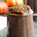 pumpkin butter in glass jar