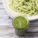 We all need at least one quick pasta dish in our menu options, right? This easy pesto recipe can be whipped up in less than 10 minutes, making it great for those busy weeknight dinners!