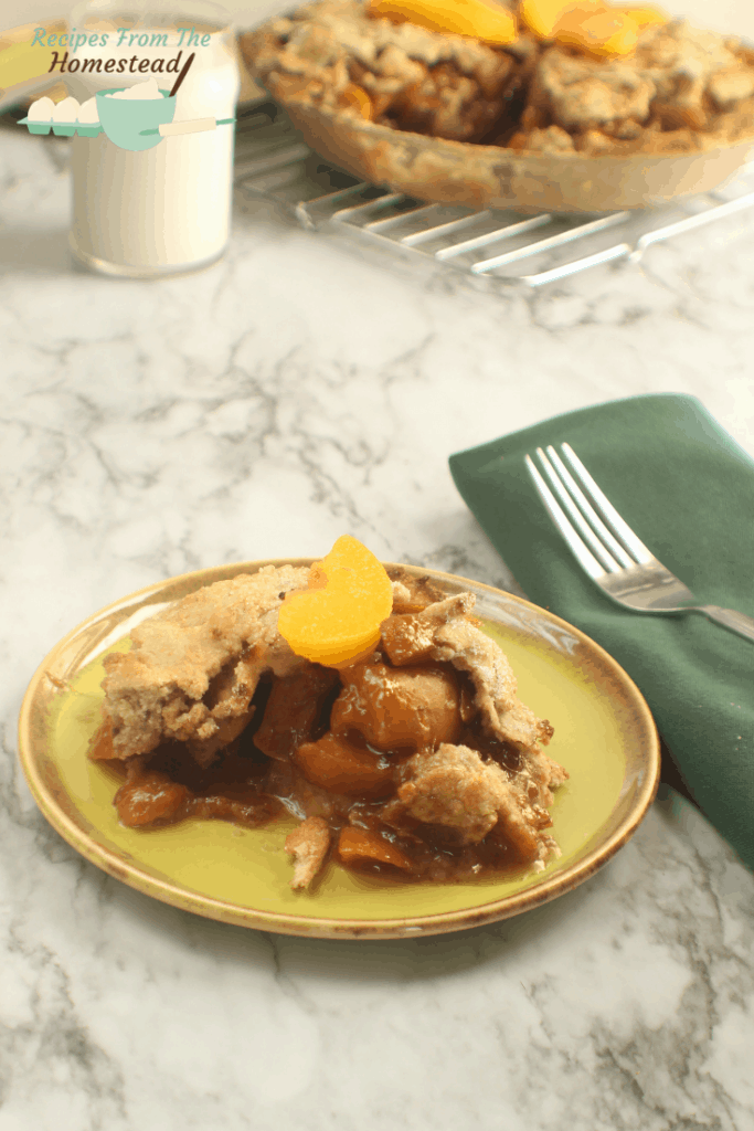 paleo coconut peach pie