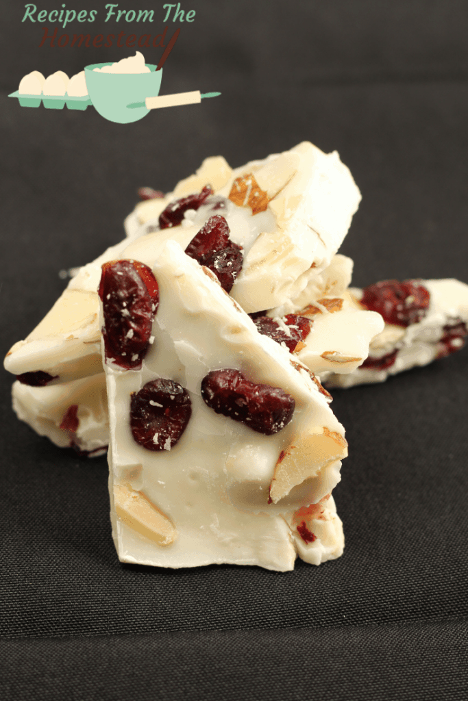 white chocolate cranberry almond bark