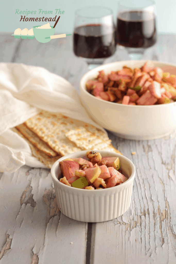 no alcohol charoset with grape juice and matzah