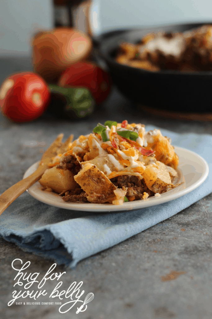 Loaded Potato Taco Bake