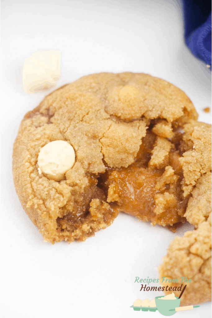 caramel stuffed cookie