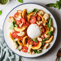 grilled peach caprese salad
