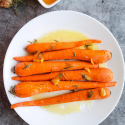 Rosemary Honey Ginger Glazed Carrots