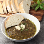bread in bowl with dipping oil