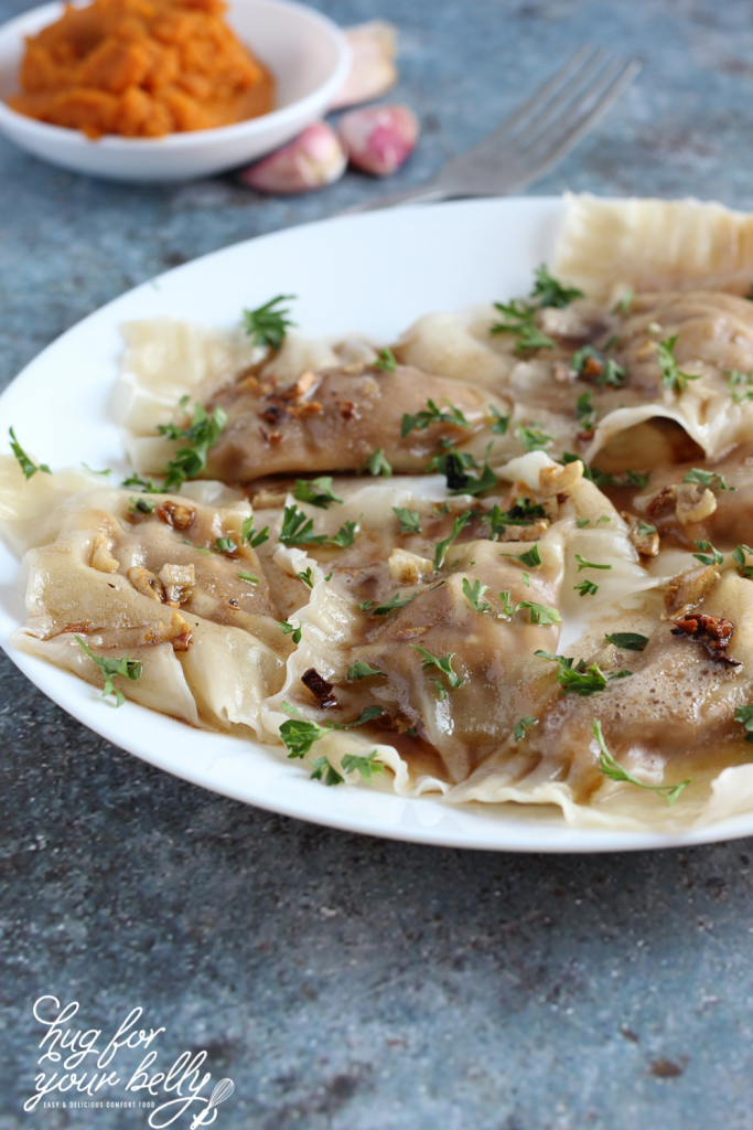 Pumpkin Ravioli with Brown Butter Sage Sauce
