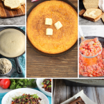 collage of food storage friendly recipes