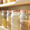 glass jars for the pantry